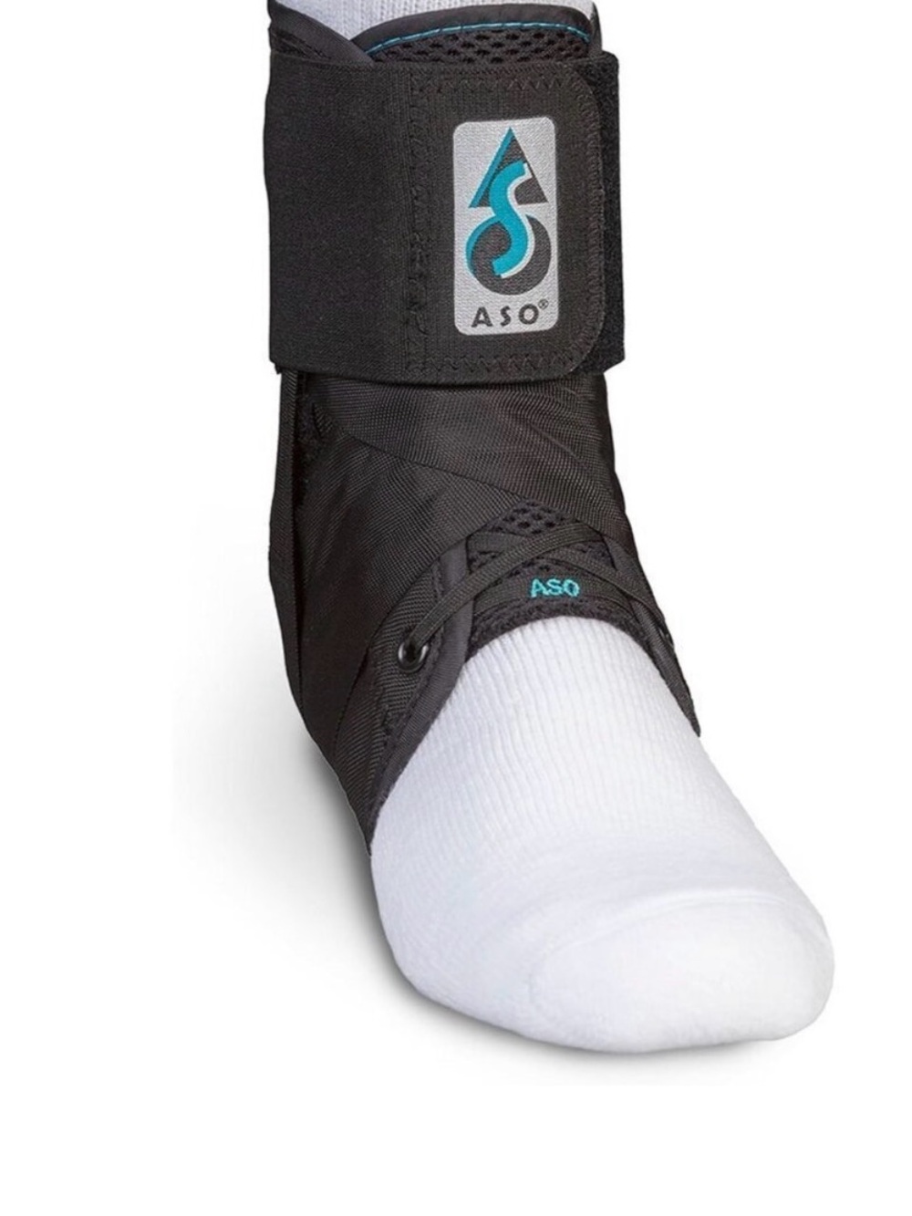 Mens ASO Black Ankle Brace Support - Stabilizing Comfort size xl